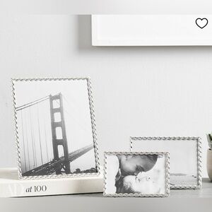 Pottery Barn 8x10 Silver Alloy Twisted Rope Frame